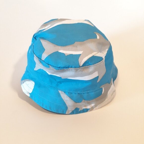 Janie and Jack Reversible Shark Sun Hat 0-6Months - Picture 1 of 8
